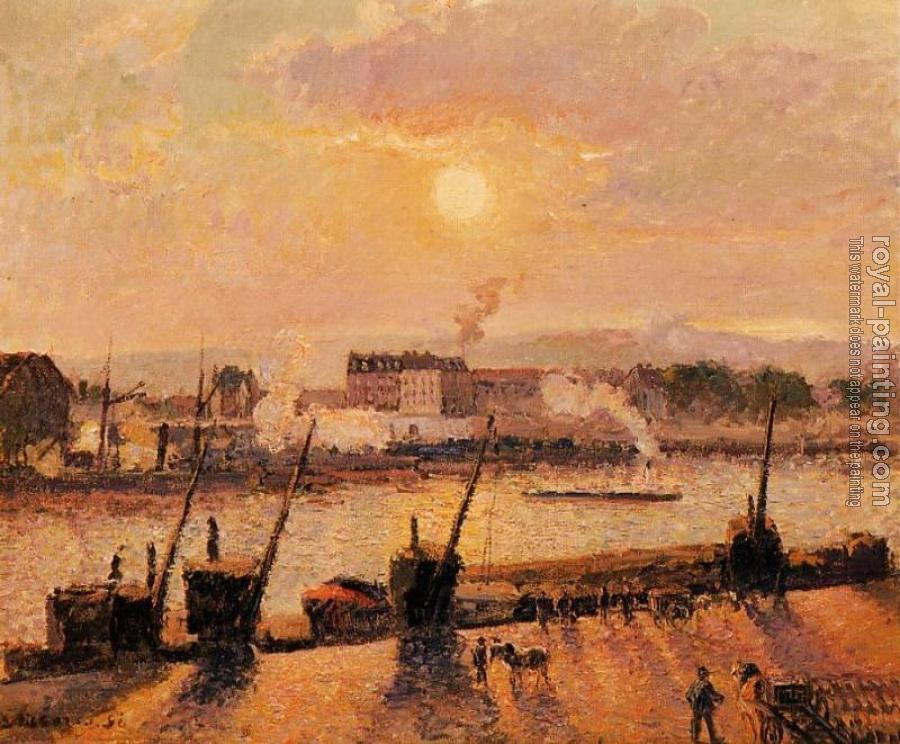 Camille Pissarro : Sunset, Rouen Camille Pissarro : Sunset, Rouen